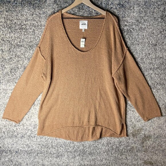 Aerie Sweaters - Aerie Sweater Womens XL Brown Slouchy Pullover Textured Knit Lightweight New